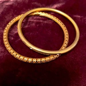 JBK Goldtone Bangle Bracelets